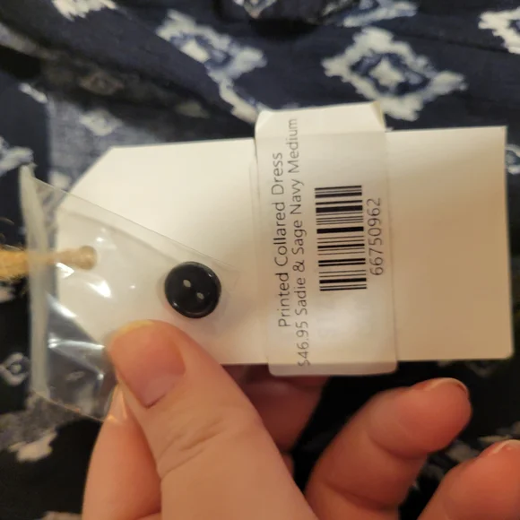 Sadie & Sage Navy and White Mini Dress - Picture 4 of 11